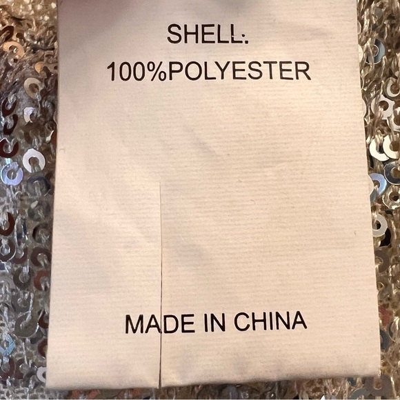 $295 Muche et Muchette Viky Shift Dress Silver Sequin Pockets ONE SIZE Tunic - Picture 6 of 12